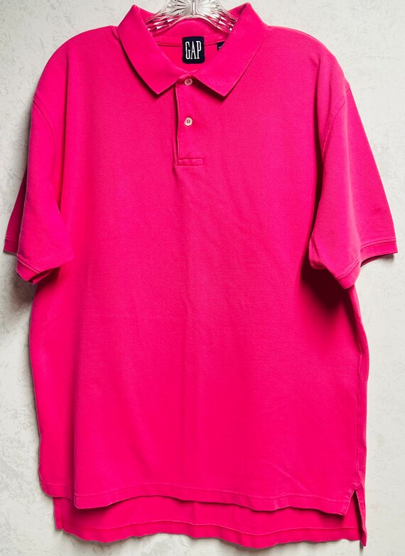 90s Gap Mens Pink Polo Shirt