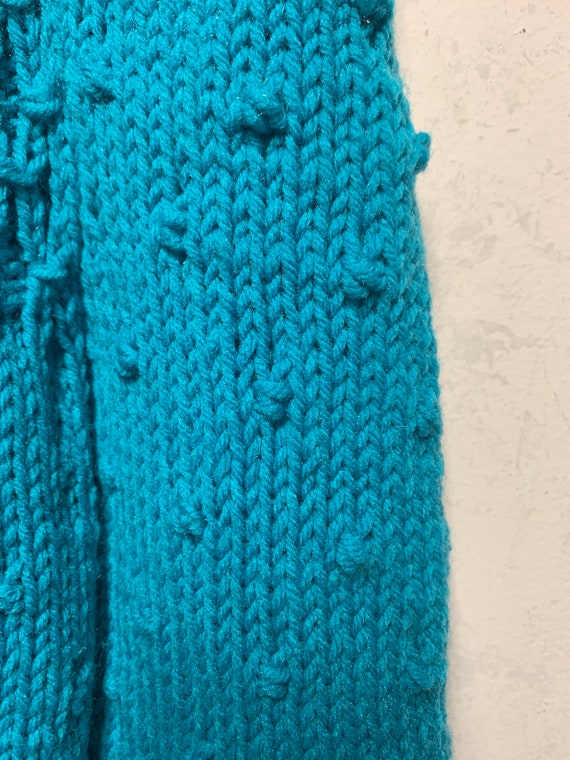 Handmade Blue Sweater - image 7