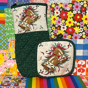 Christmas Oven Mit and Potholder