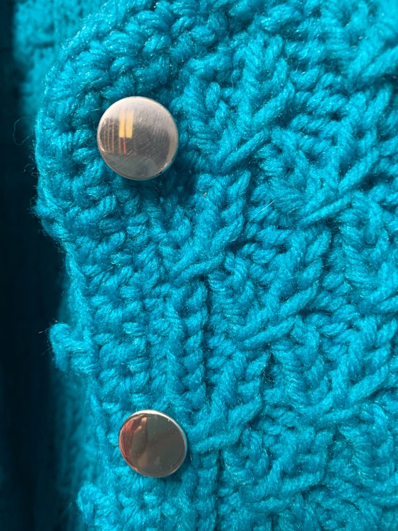 Handmade Blue Sweater - image 6