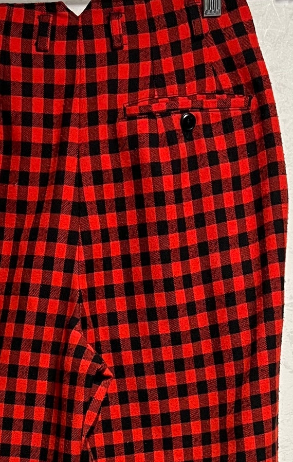 80s Deb Plaid High-Waisted Pants - image 4