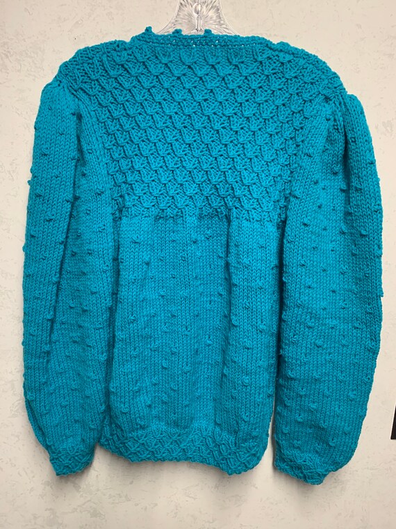 Handmade Blue Sweater - image 2