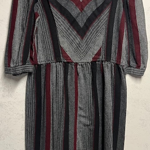 Striped 80s Dress