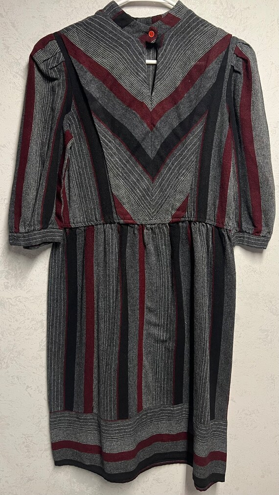 Striped 80s Dress - image 1