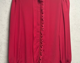 Vintage Ruffled Collar Blouse