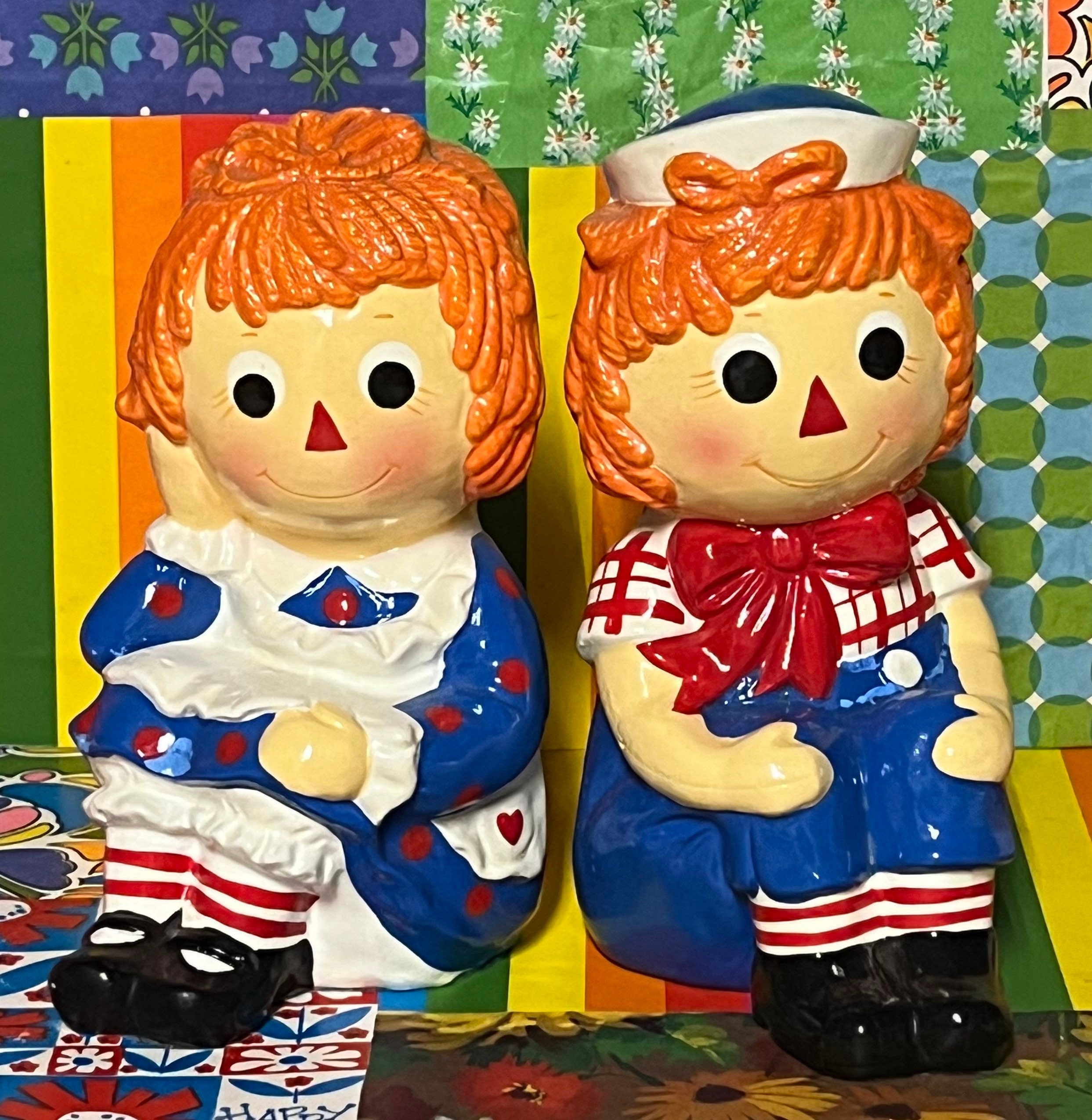 Raggedy Ann & Andy Bookends - Etsy