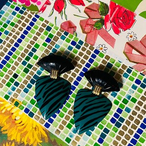 80s Animal Print Earrings