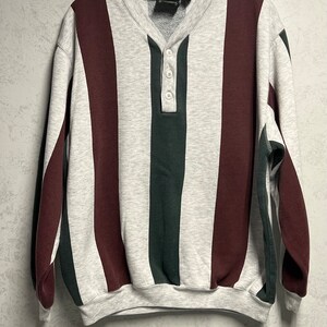 Vintage Stefano Mens Striped Sweatshirt