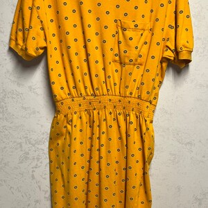 80s Yellow Slim-Fit Tee-Shirt Dress