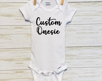 Baby Boy Birth Announcement baby last name and month and year Custom Bodysuit Newborn Photo Onesie newborn Photo Birth Announcement Español Spanish Custom Birth Announcement Bodysuit 