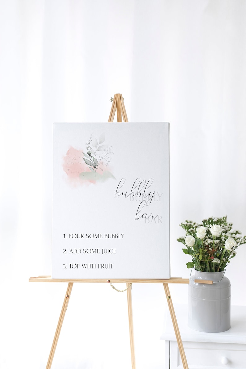Mimosa Bar Sign Instant Download Bubbly Bar Template Templett Bubbly Bar Sign Lana Mimosa Bar Sign Digital Download