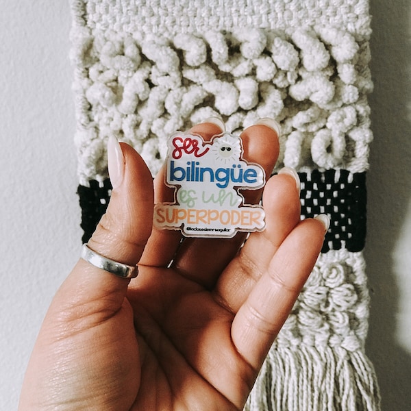 Ser bilingüe acrylic pin | pin en español