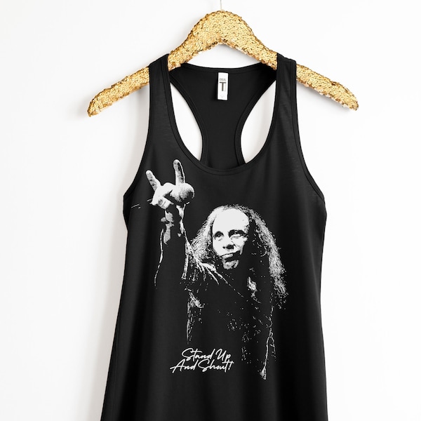 Women's Heavy Metal Tank Tops/Heavy Metal Rules/Rock N Roll Style/Rocker Chic/Slimfit/Racerback/DIO