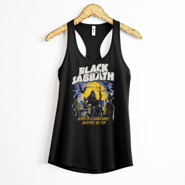 Women's Tank Top/Black Sabbath/Ozzy Osbourne/Racerback/Heavy Metal/Rock N Roll Style/Rocker Chic