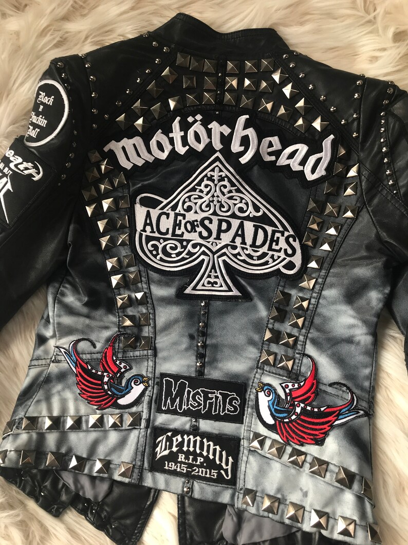 Motörhead Ladies Leather Battle Jacket Etsy
