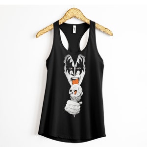 Women&#39;s Heavy Metal Tank Tops/Heavy Metal Fashion/Rock N Roll Style/Custom Tank Tops/Unique Gifts For Her/Racerback Tank Top/KISS