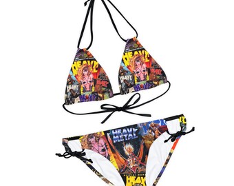 Heavy Metal Bikini/Heavy Metal Bathing Suits/Heavy Metal Swimsuit/Swimwear/Custom Bikinis/Summer/Poolside/Beach Wear/Sexy/Rock N Roll Style