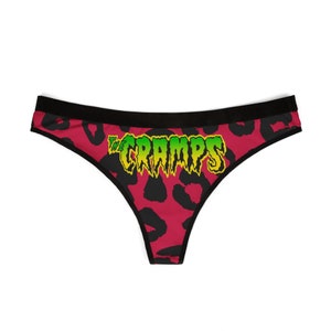 Women&#39;s Thongs/Heavy Metal Thong/Animal Print Thong/Punk Rock Style/Sexy Trendy Custom Thongs/Custom Panties