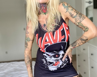 Abito Heavy Metal da donna/Abito Racerback/Heavy Metal/Stile Rock N Roll/Moda Heavy Metal