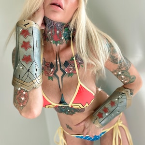 W.W Superhero Bikini/Cosplay Costume/Comic Con/Cosplay Bikini Set/Geeky Gifts For her/Geeky Cosplay Lingerie/Sexy Cosplay Bikinis