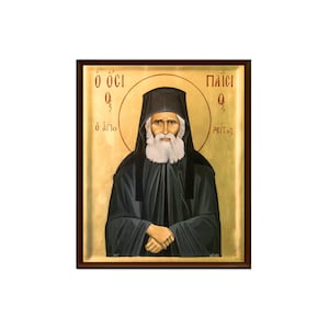 Saint Paisios of mount Athos, Αγιος Παισιος, Παισιος, Святой Паисий, Святогорский, Elder Paisios, Paisios, Handmade Icon,  Digital