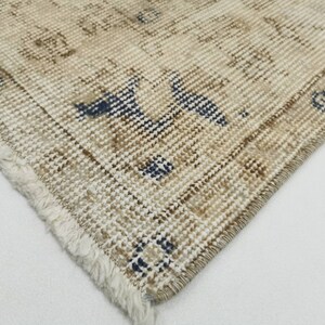 Antique Distressed Turkish Area Rug 5x8, Hand-Knotted Wool Carpet image 9