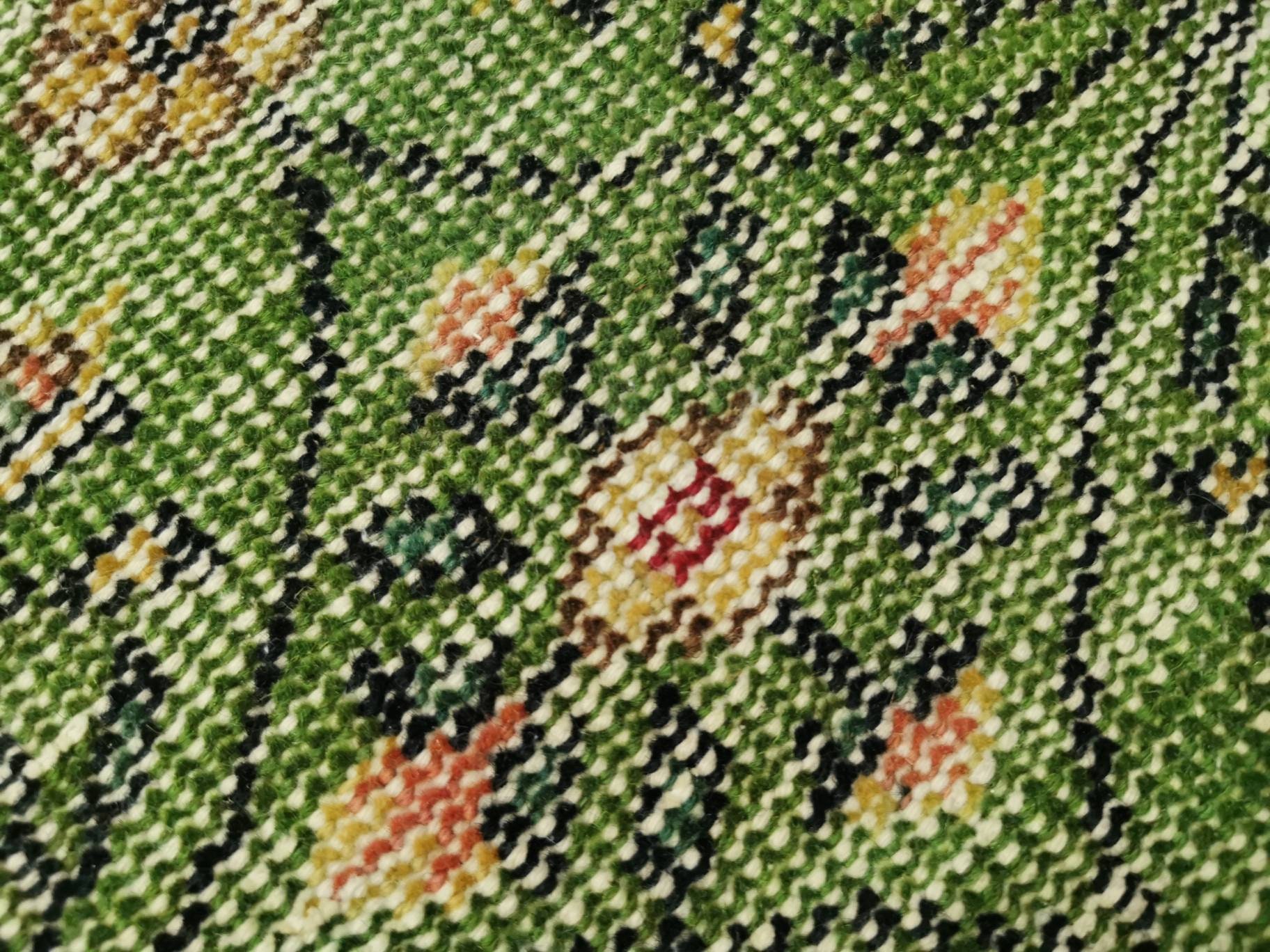 Green Vintage Runner Rug Green Wool Runner Rug Kelly Green Etsy