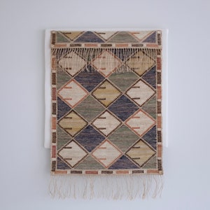 Vintage Swedish Linen and Wool "Linenknoppen" Tapestry