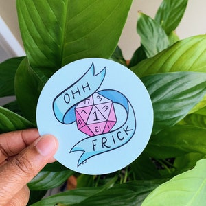 Ohh Frick - Vinyl sticker, d20, nat 1, dungeons and dragons
