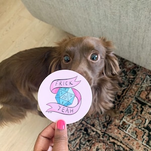 Frick Yeah - Vinyl sticker, d20, nat 20, dungeons and dragons