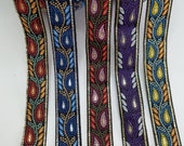 Vine woven fabric trim, metallic, 3 4 inch wide, sold by the yard.