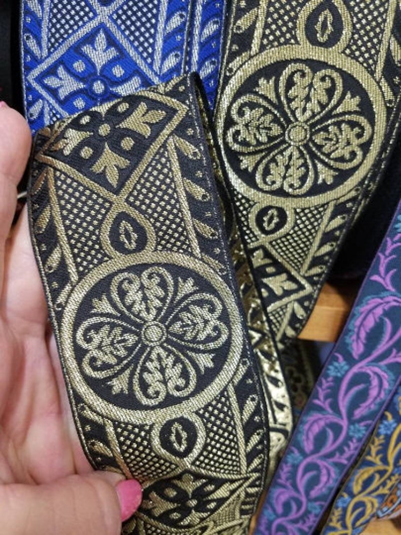 Medieval Jacquard Trim Woven Fabric Trim 2 1/4 Inch Wide Etsy