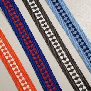 Twill tape hourglass 1&quot; wide, woven fabric trim, sold by the yard.