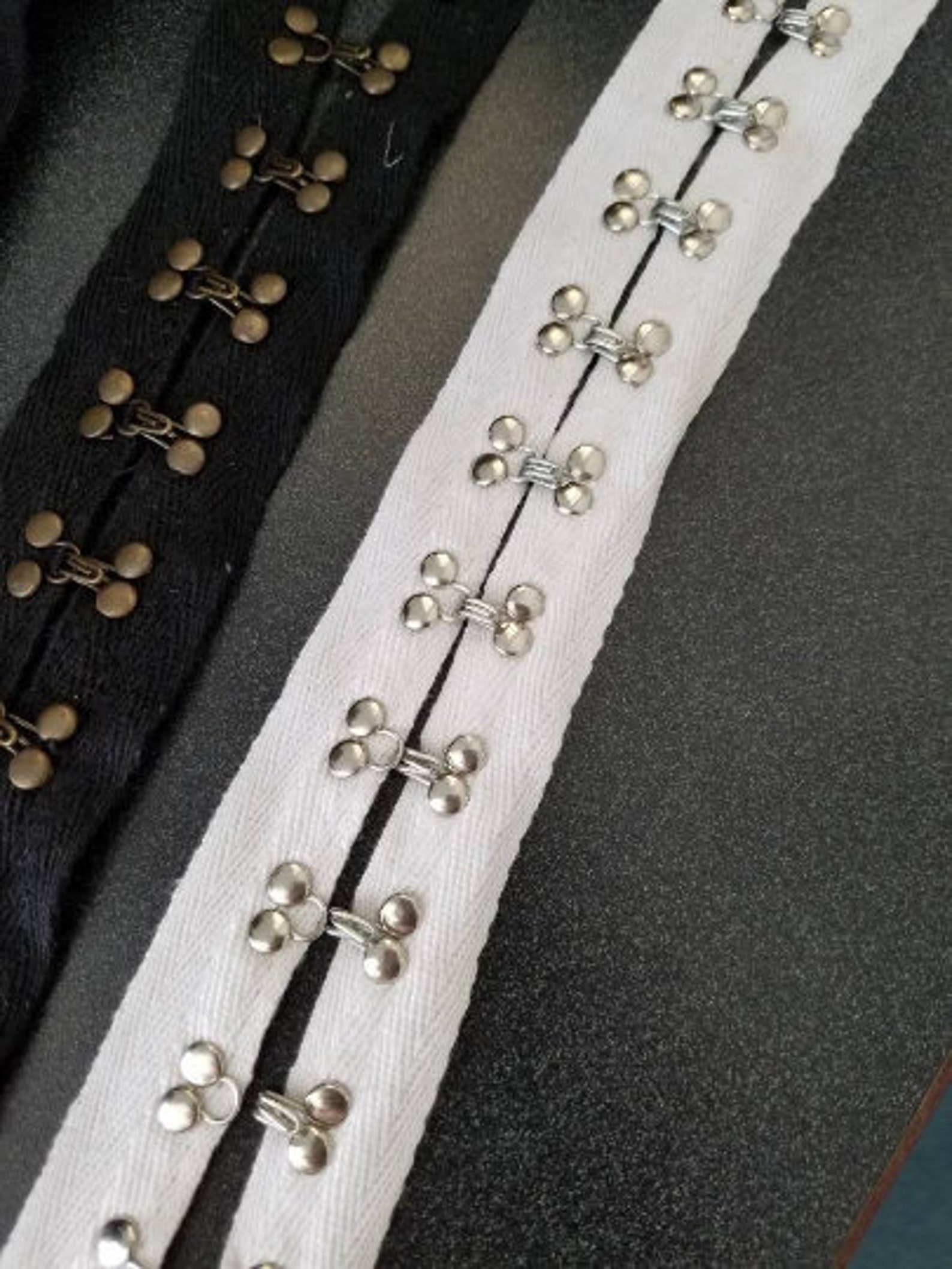 Chunky Hook and Eye Tape Fabric Trim Spaced 1 Inch Apart Etsy