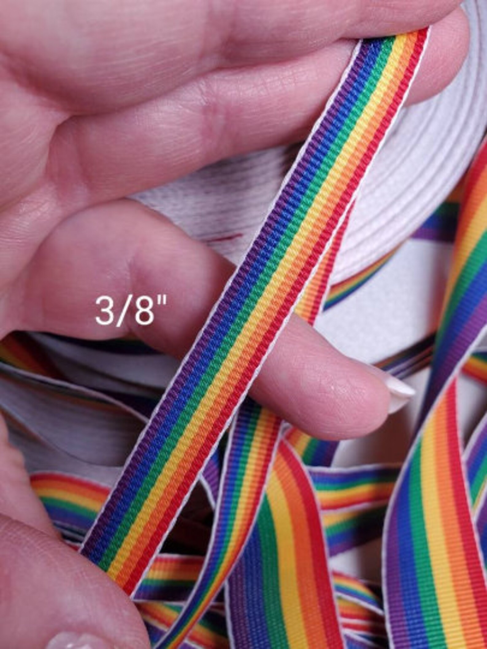Rainbow Striped Grosgrain Ribbon Trim, 3 Widths to Choose From. - Etsy