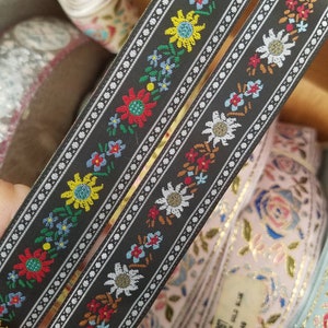 Scandinavian Style Jacquard Fabric Trim, 7/8 inch wide, sold by the yard.