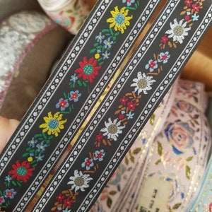 Scandinavian Style Jacquard Fabric Trim, 7/8 inch wide, sold by the yard.