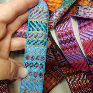 Woven South American Fabric Trim, 1 1/8 Inch Wide, Sold by the Yard. - Etsy