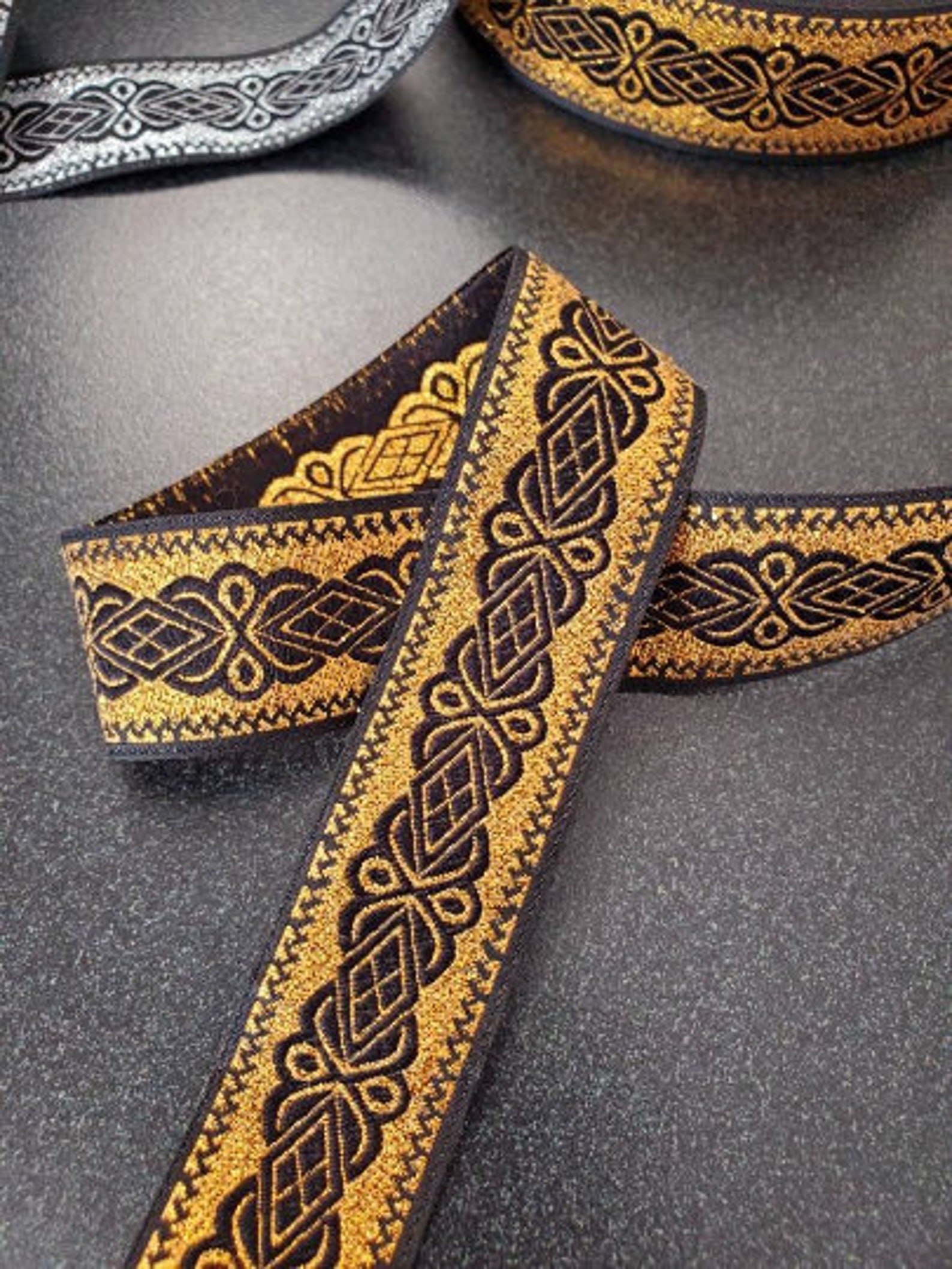 Medieval Fabric Trim Woven Jacquard Trim 1 Inch Wide Sold Etsy