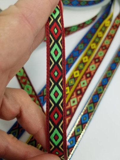 Native Diamond Trim Jacquard Fabric Trim 1/2 Inch Wide Sold - Etsy