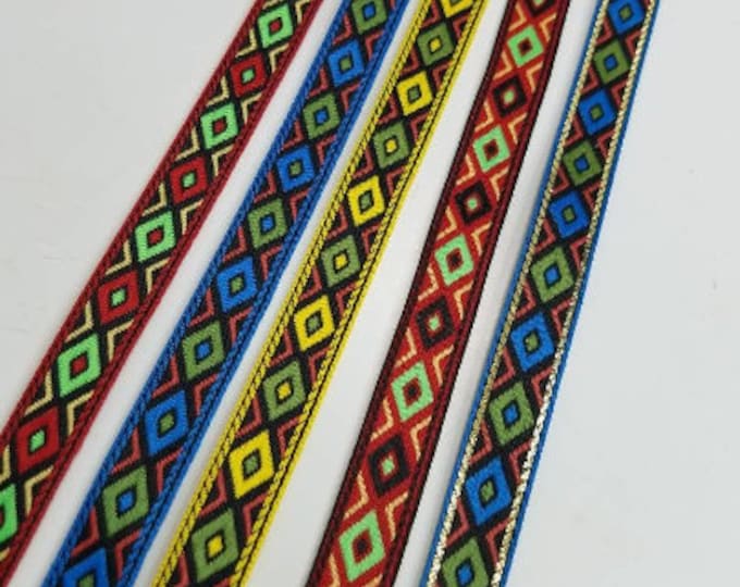 Native Diamond Trim, Jacquard Fabric Trim, 1/2 Inch Wide, Sold by the ...