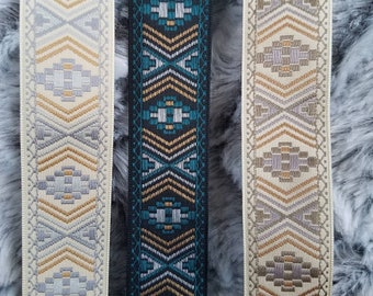 Native southwest Jacquard Fabric Trim 1 inch wide, sold by the yard.