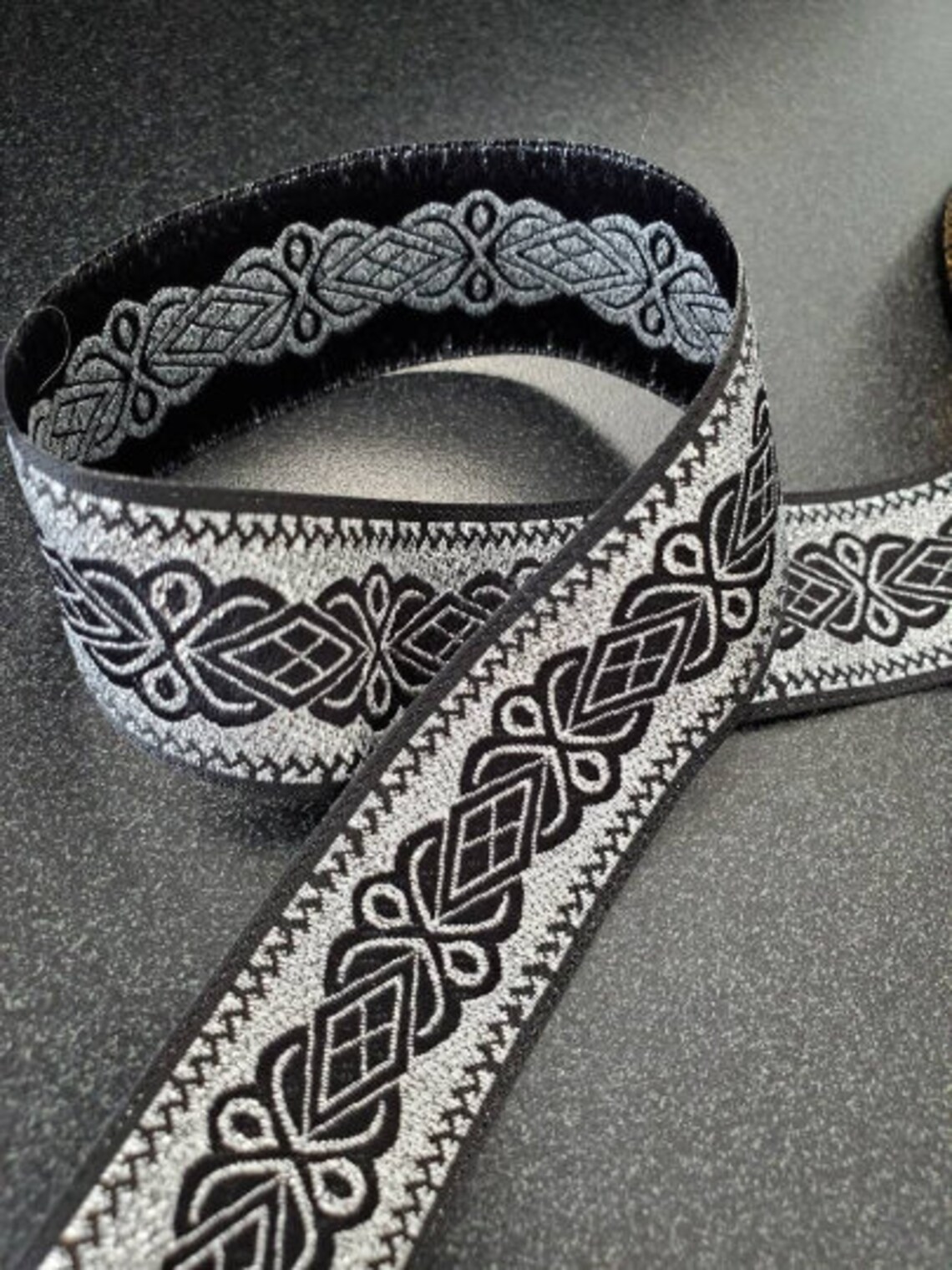 Medieval fabric trim Woven jacquard trim 1 inch wide sold Etsy