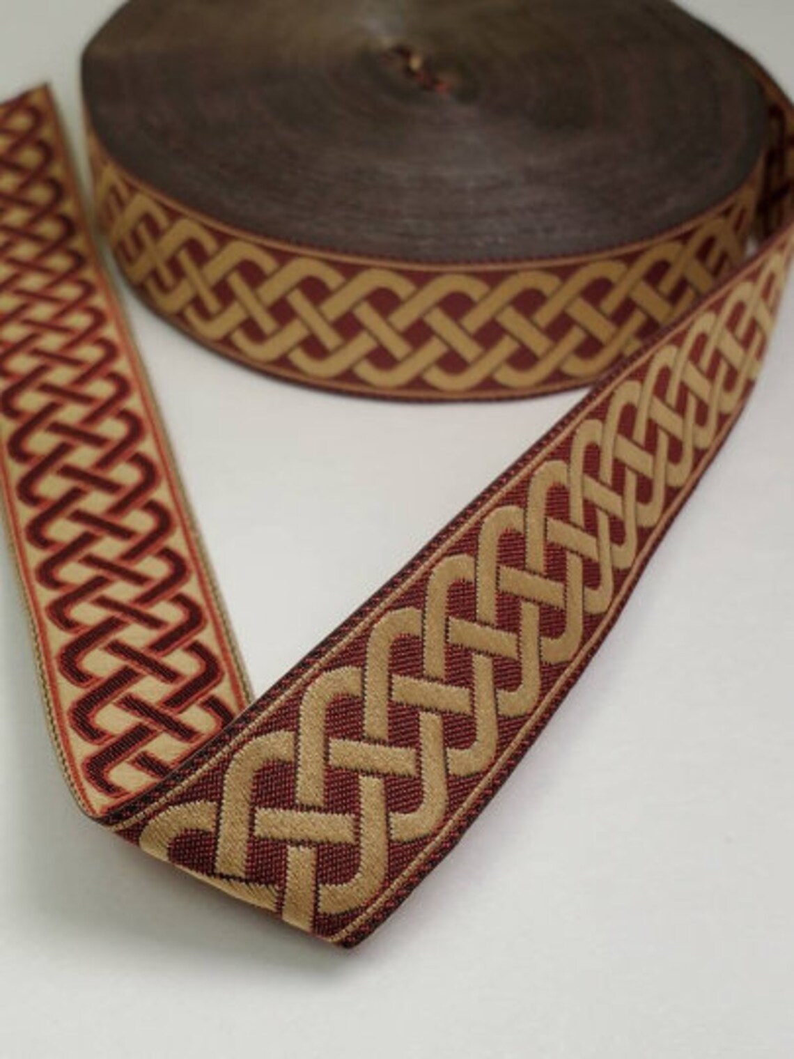 Celtic woven knot 3/4 inch wide fabric trim sold by the Etsy