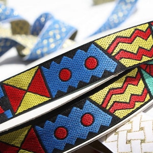 Comic Strip Fabric Jacquard Woven Fabric Trim, 3/4 Inch Wide, Sold by ...