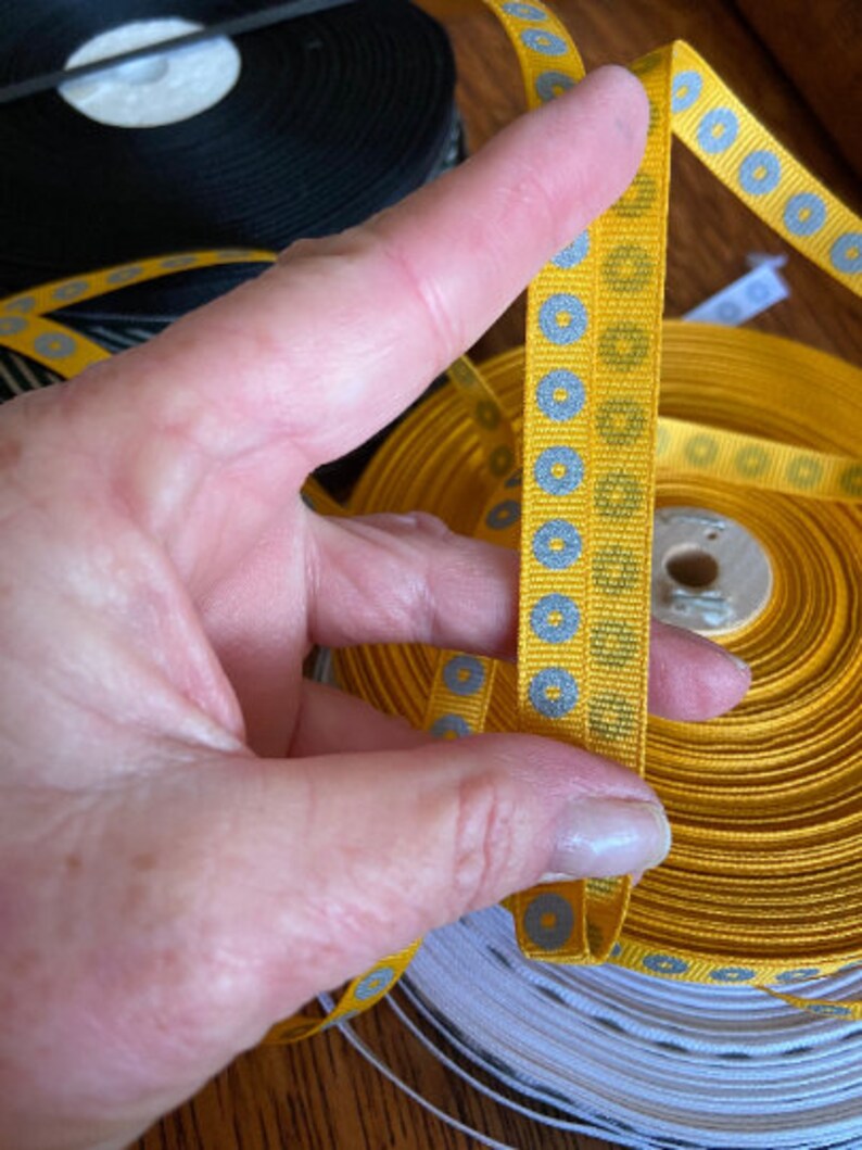 Reflective Grommet Dots Grosgrain Ribbon Fabric Trim 3/8 Inch Etsy