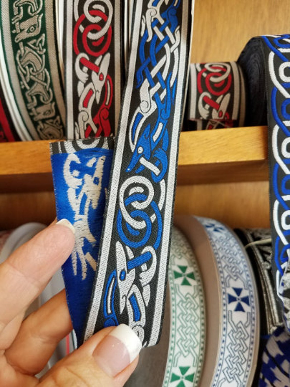 Beastie Celtic Fabric Trim Woven Jacquard Trim 1 1/4 Inch Etsy