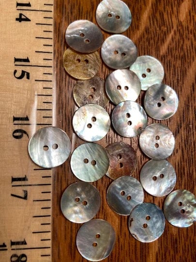 TITO Gray Blue Genuine Mother of Pearl Buttons for Shirts, Suits