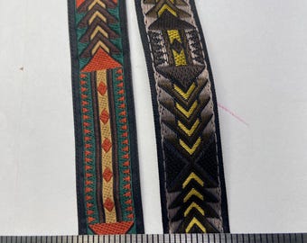 Native  jacquard fabric trim, 3/4 inch wide, sold by the yard.