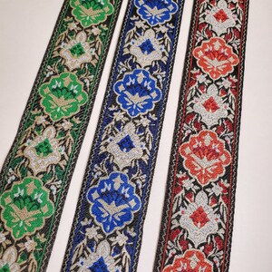 Mediterranean Floral Fabric Trim 1 1/2inch Wide Sold by the - Etsy